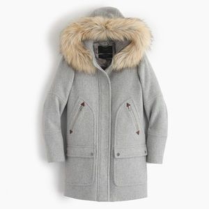 J Crew Chateau Parka in Italian Stadium-Cloth Wool BNWOT